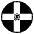 Flag Dominican Republic Emoji from EmojiTwo Black Set