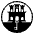 Flag Gibraltar Emoji from EmojiTwo Black Set