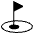 Flag In Hole Emoji from EmojiTwo Black Set