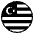 Flag Malaysia Emoji from EmojiTwo Black Set