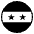 Flag Syria Emoji from EmojiTwo Black Set