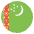 Flag Turkmenistan Emoji from EmojiTwo Colors Set