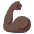 Flexed Biceps Dark Skin Tone Emoji from Noto Emoji Set