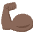 Flexed Biceps Dark Skin Tone Emoji from EmojiTwo Colors Set