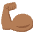 Flexed Biceps Medium Dark Skin Tone Emoji from EmojiTwo Colors Set