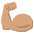 Flexed Biceps Medium Skin Tone Emoji from EmojiTwo Colors Set