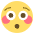 Flushed Face Emoji from EmojiTwo Colors Set