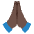 Folded Hands Dark Skin Tone Emoji from Noto Emoji Set