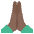 Folded Hands Dark Skin Tone Emoji from EmojiTwo Colors Set