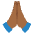 Folded Hands Medium Dark Skin Tone Emoji from Noto Emoji Set