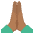 Folded Hands Medium Dark Skin Tone Emoji from EmojiTwo Colors Set
