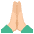 Folded Hands Medium Light Skin Tone Emoji from EmojiTwo Colors Set