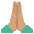 Folded Hands Medium Skin Tone Emoji from EmojiTwo Colors Set