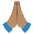 Folded Hands Medium Skin Tone Emoji from Noto Emoji Set