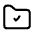Folder Check Icon from Mynaui Line Set