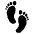 Footprints Emoji from EmojiTwo Black Set
