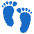 Footprints Emoji from Noto Emoji Set