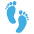 Footprints Emoji from EmojiTwo Colors Set