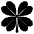 Four Leaf Clover Emoji from EmojiTwo Black Set