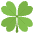 Four Leaf Clover Emoji from EmojiTwo Colors Set