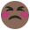 Frustrated Face Emoji from EmojiTwo Colors Set