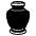 Funeral Urn Emoji from EmojiTwo Black Set