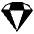 Gem Stone Emoji from EmojiTwo Black Set
