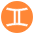 Gemini Emoji from EmojiTwo Colors Set
