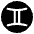 Gemini Emoji from EmojiTwo Black Set