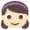 Girl Light Skin Tone Emoji from EmojiTwo Colors Set