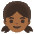 Girl Medium Dark Skin Tone Emoji from Noto Emoji Set