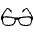 Glasses Emoji from EmojiTwo Black Set