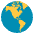 Globe Showing Americas Emoji from EmojiTwo Colors Set