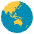 Globe Showing Asia Australia Emoji from EmojiTwo Colors Set