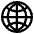 Globe With Meridians Emoji from EmojiTwo Black Set
