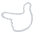 Gloved Hand Pointing Left Emoji from EmojiTwo Colors Set