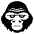 Gorilla Emoji from EmojiTwo Black Set