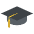 Graduation Cap Emoji from EmojiTwo Colors Set