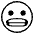 Grimacing Face Emoji from EmojiTwo Black Set