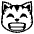 Grinning Cat With Smiling Eyes Emoji from EmojiTwo Black Set