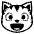 Grinning Cat Emoji from EmojiTwo Black Set
