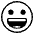 Grinning Face Emoji from EmojiTwo Black Set