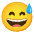 Grinning Face With Sweat Emoji from Noto Emoji Set