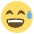 Grinning Face With Sweat Emoji from EmojiTwo Colors Set