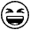 Grinning Squinting Face Emoji from EmojiTwo Black Set
