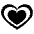 Growing Heart Emoji from EmojiTwo Black Set