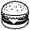 Hamburger Emoji from EmojiTwo Black Set