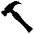 Hammer Emoji from EmojiTwo Black Set
