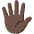 Hand With Fingers Splayed Dark Skin Tone Emoji from Noto Emoji Set