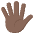 Hand With Fingers Splayed Dark Skin Tone Emoji from EmojiTwo Colors Set
